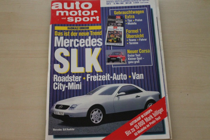 Deckblatt Auto Motor und Sport (06/1993)